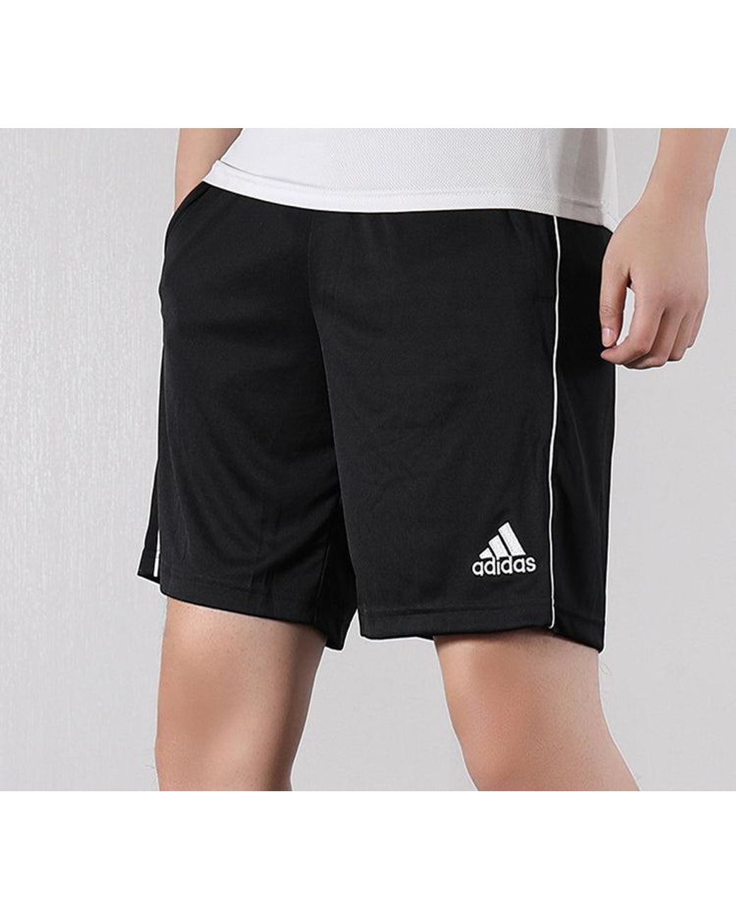 Adidas Black Core18 Tr Sho Knit Sports Shorts for men