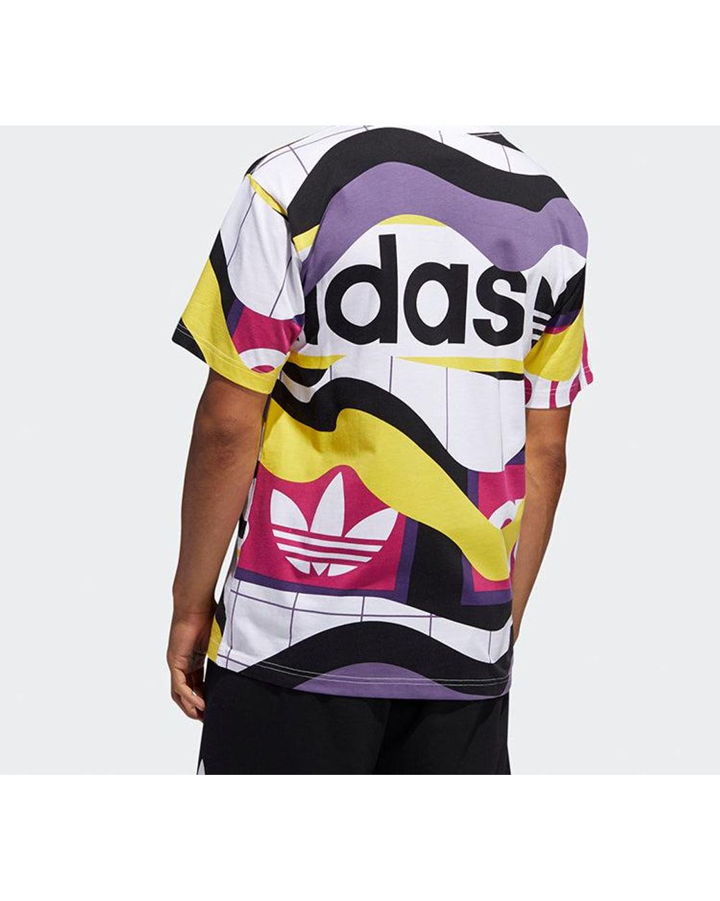 Adidas Pink Originals Casual Sports Round Neck Short Sleeve for men
