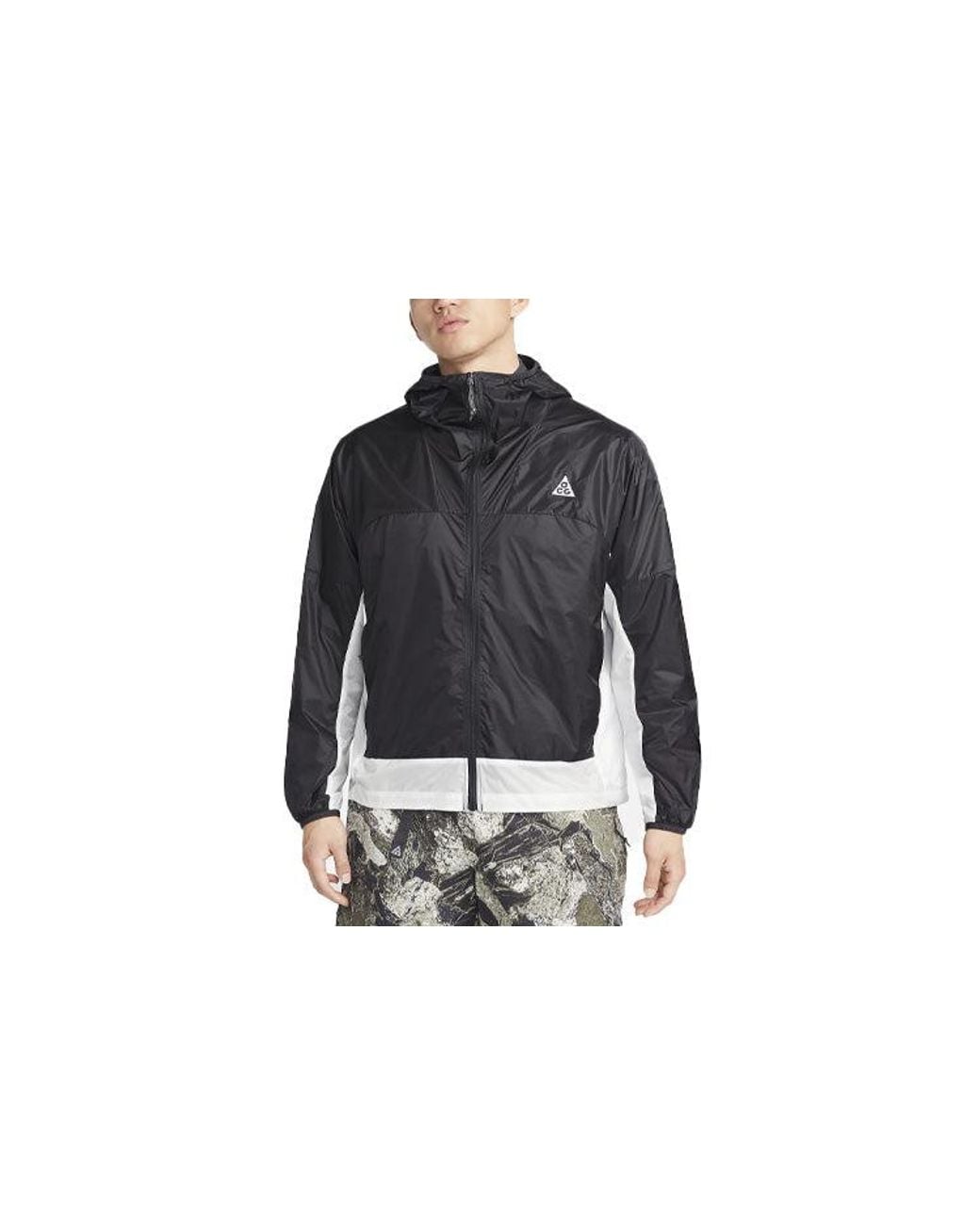 Nike Blue Acg Cinder Cone Colorblock Splicing Zipper Hooded Jacket for men
