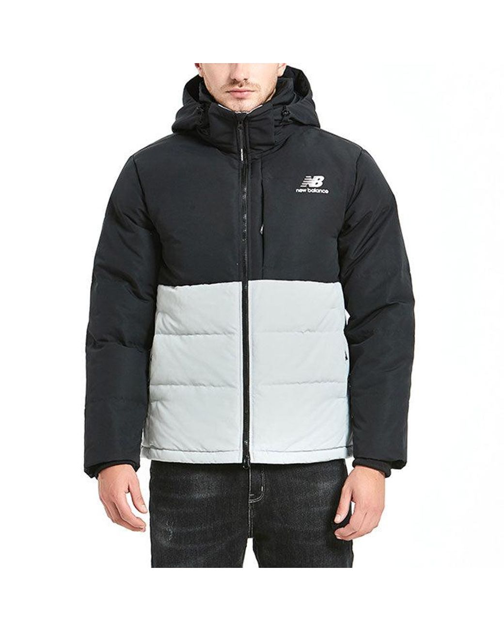 New Balance Black Windproof Lifestyle Down Jacket for men