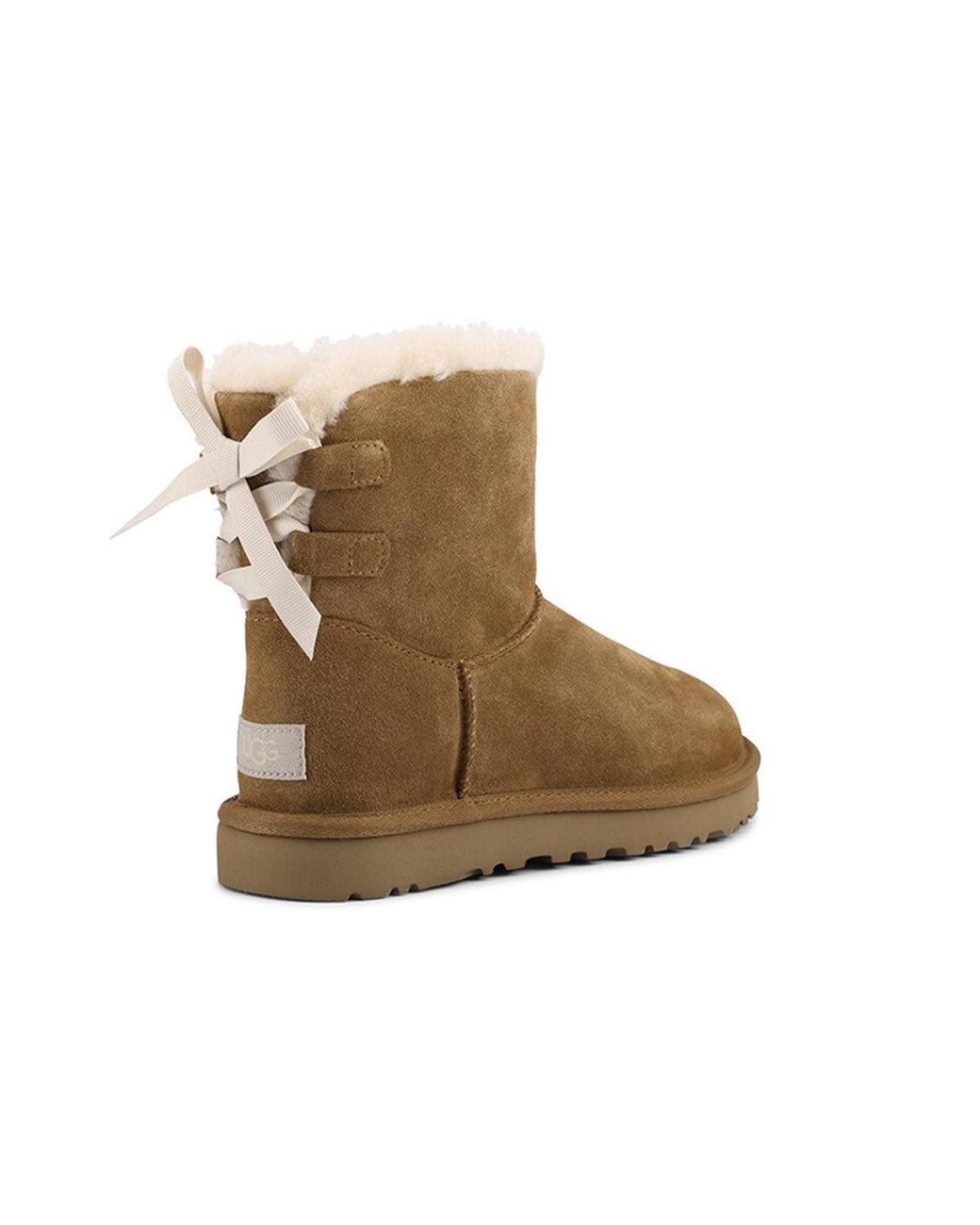 Ugg Brown (Wmns) Mini Continuity Bow Fleece Lined