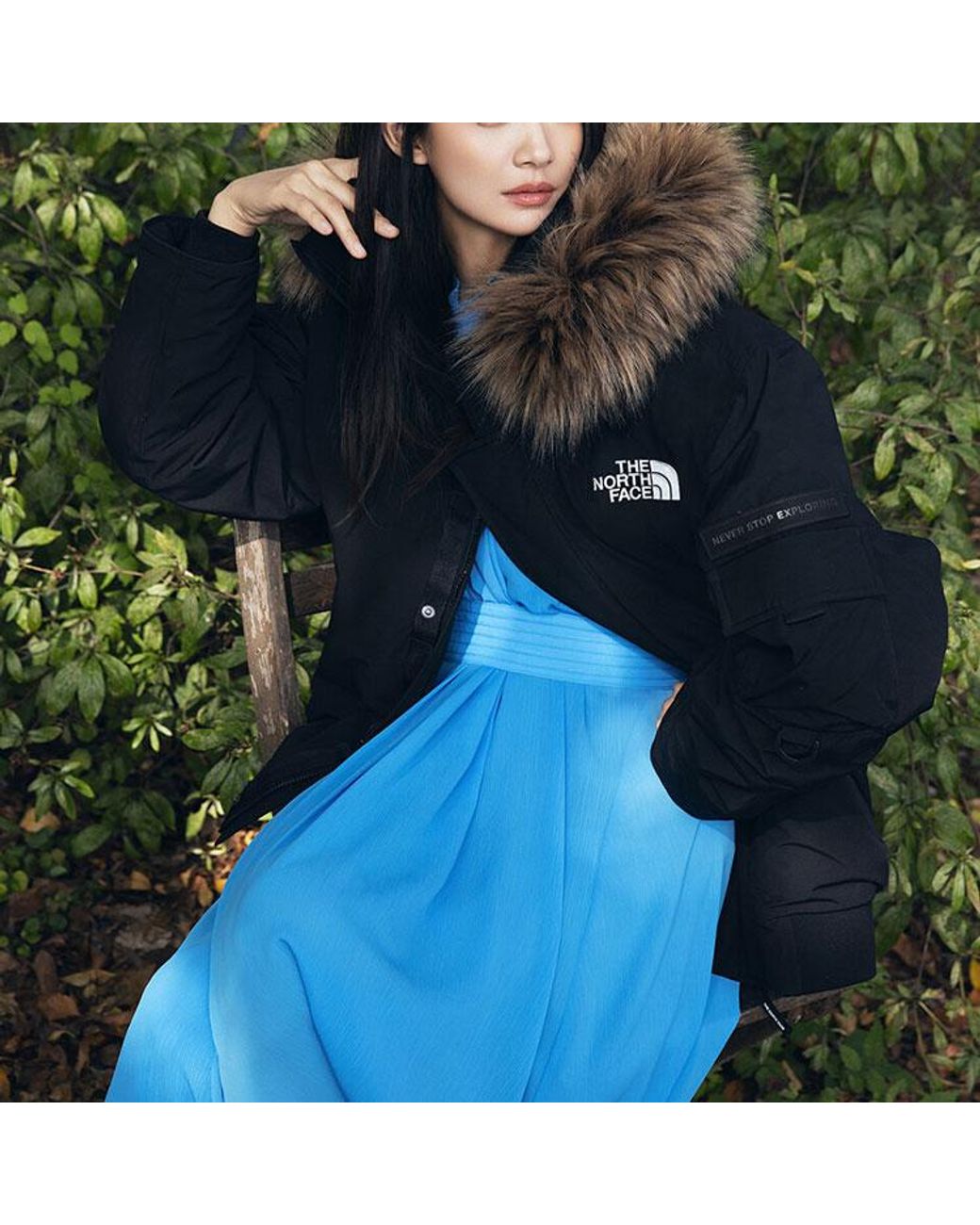 The North Face Black Eco Polar Air Down Bomber Jacket for men