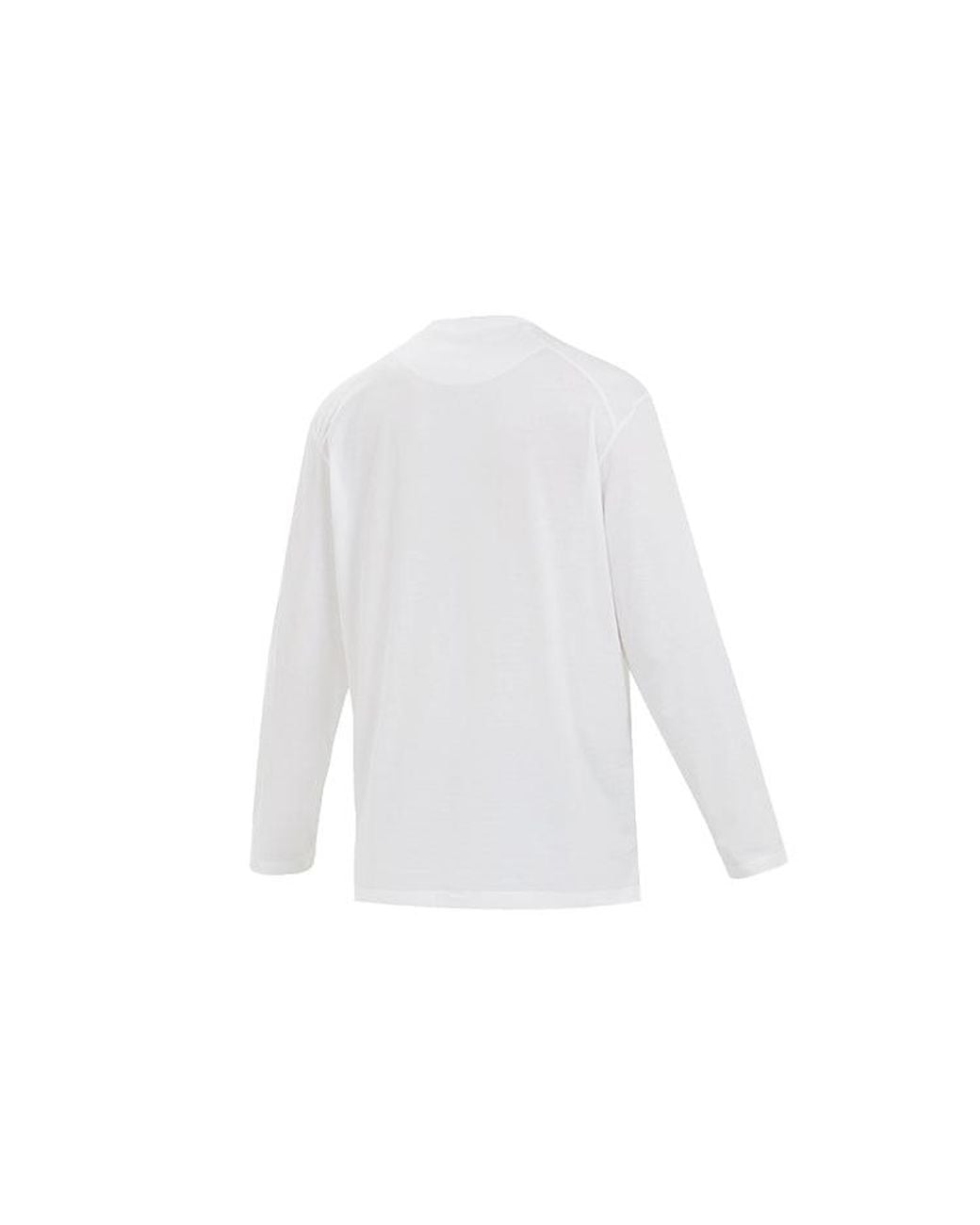 Adidas White Y-3 Round Neck Pullover Logo Long Sleeves T-Shirt for men