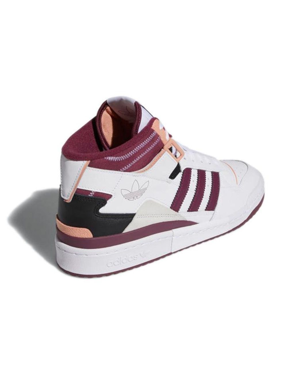 Adidas White Forum Exhibit Mid Victory Crimson' for men
