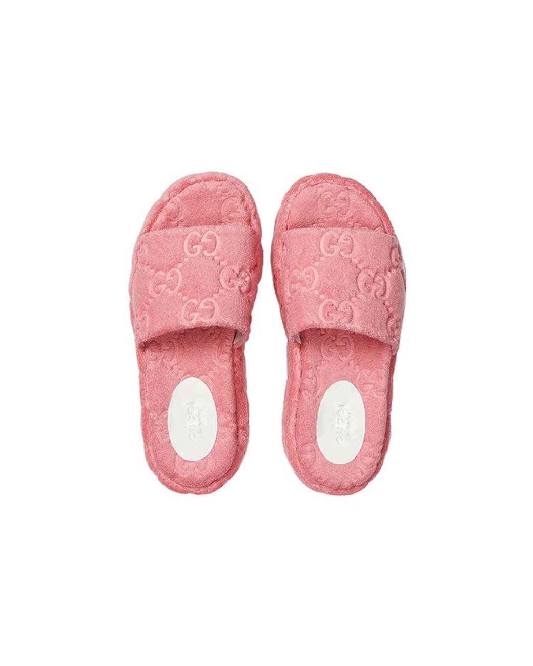 Gucci Pink GG Terry Platform Sandal