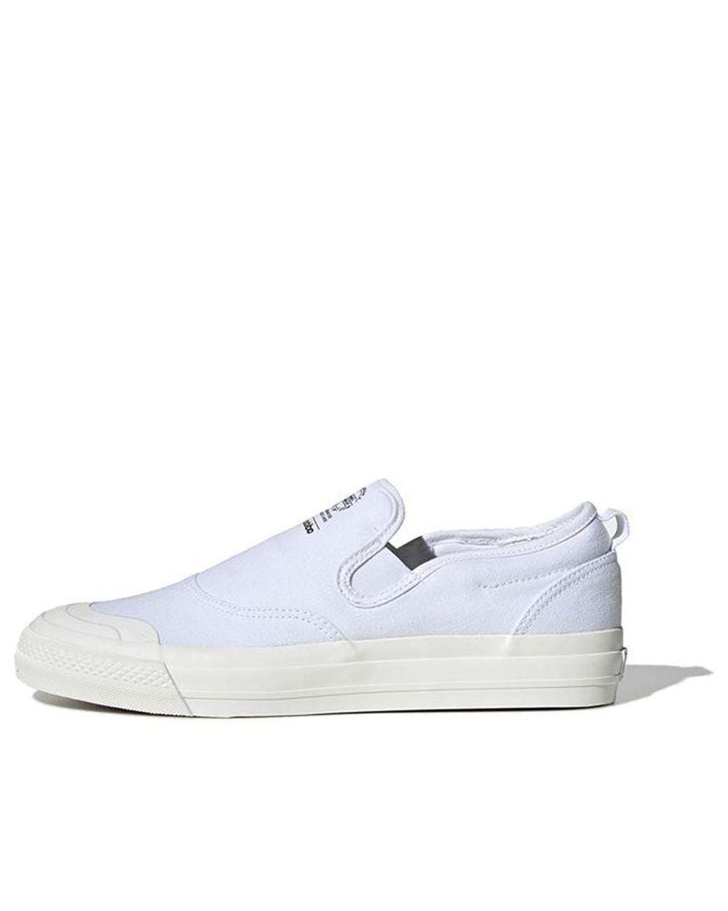Adidas White Nizza Rf Slip-On 'Triple' for men