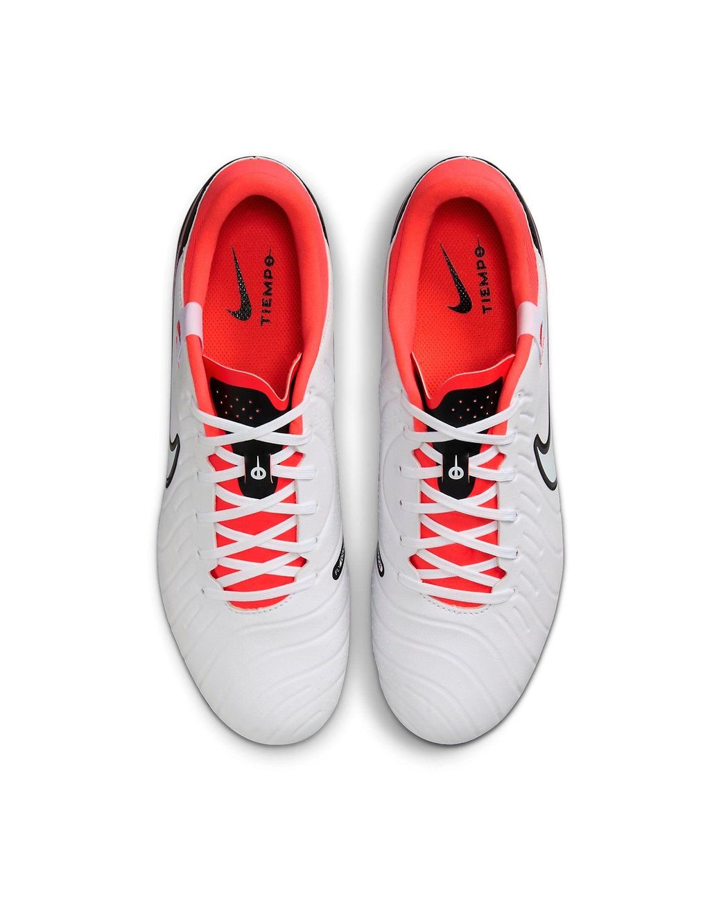 Nike White Tiempo Legend 10 Pro Hg Low-Top Bright Crimson' Dv4332-100 for men