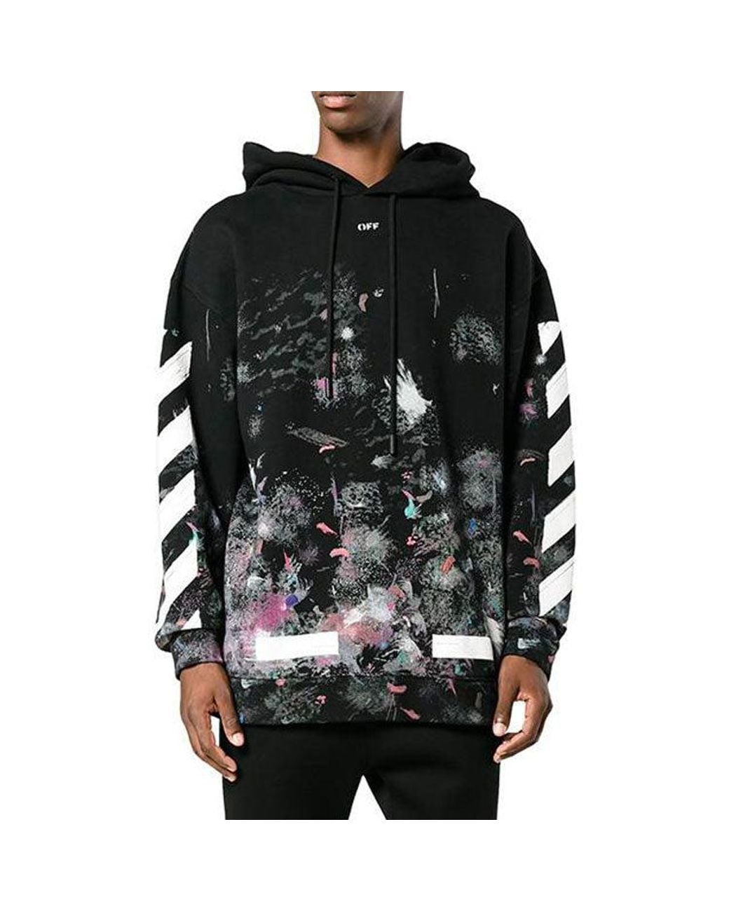 Off-White c/o Virgil Abloh Black Diagonal Stripes Logo Sweater for men