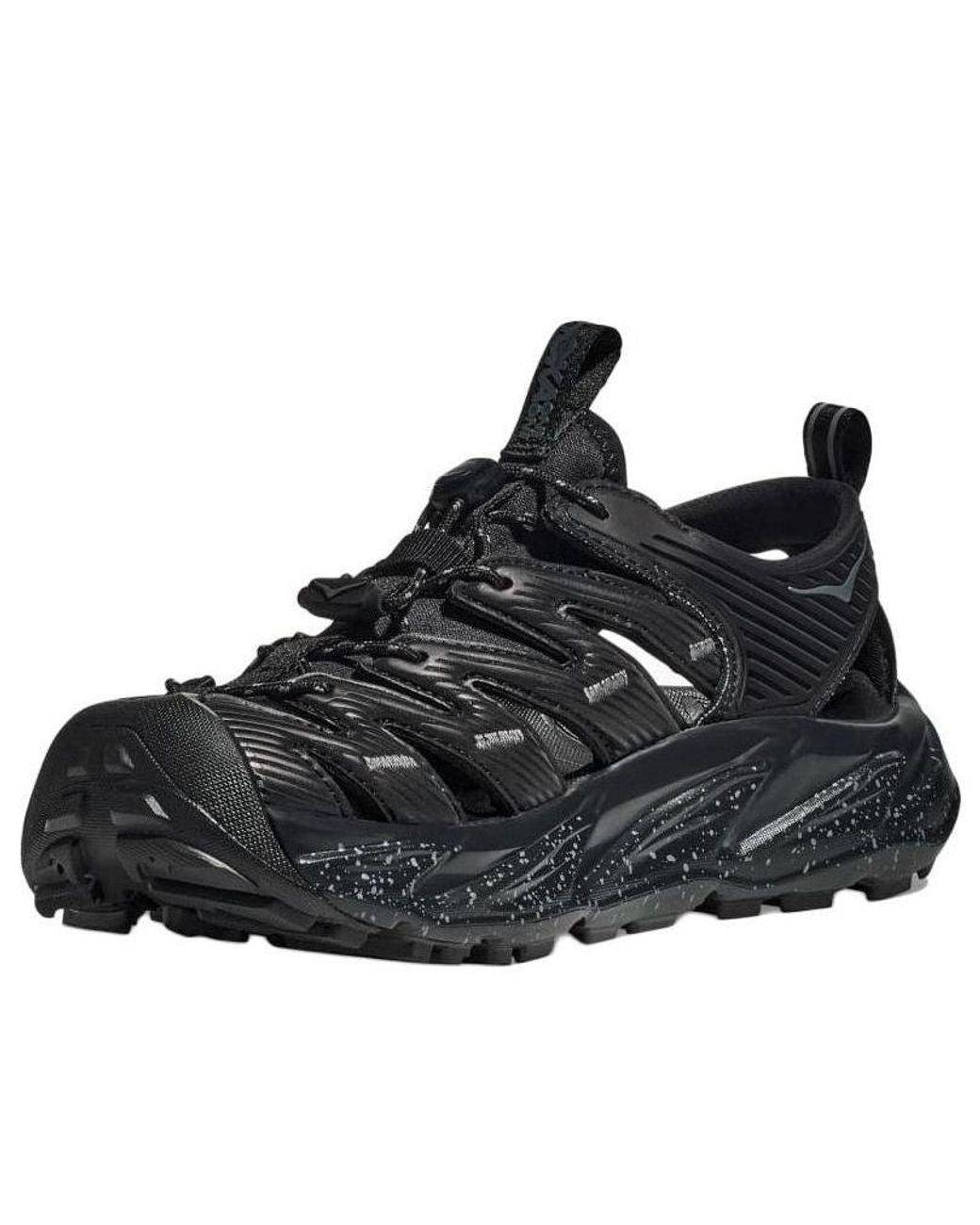 Hoka One One Black Hopara Sandal Castlerock' for men
