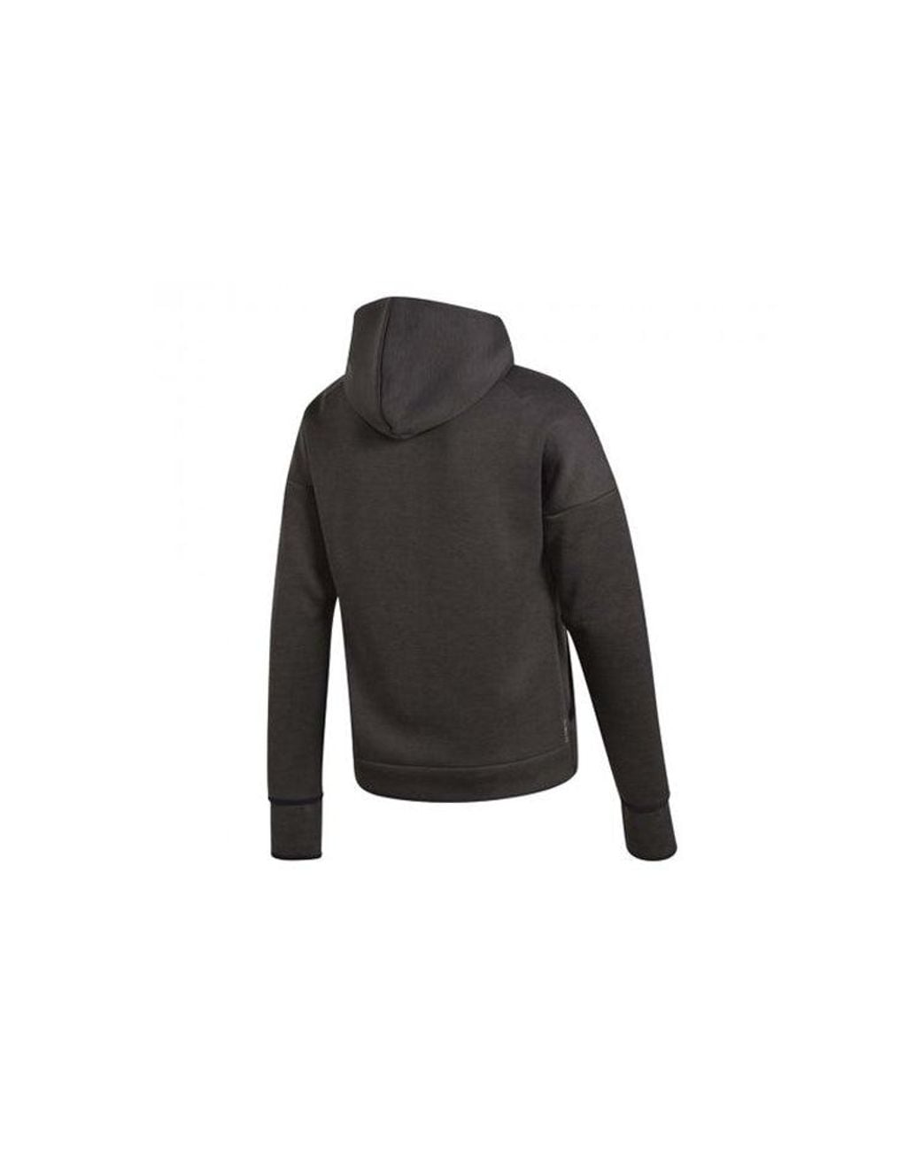 Adidas Black Mufc Zne Hd 3.0 Football Manchester United Hoodie Jacket for men