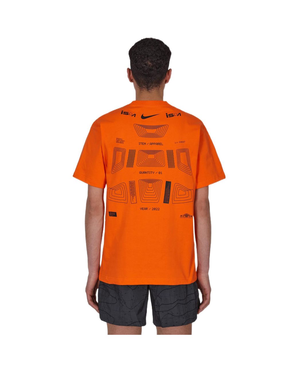 orange nike graphic tee