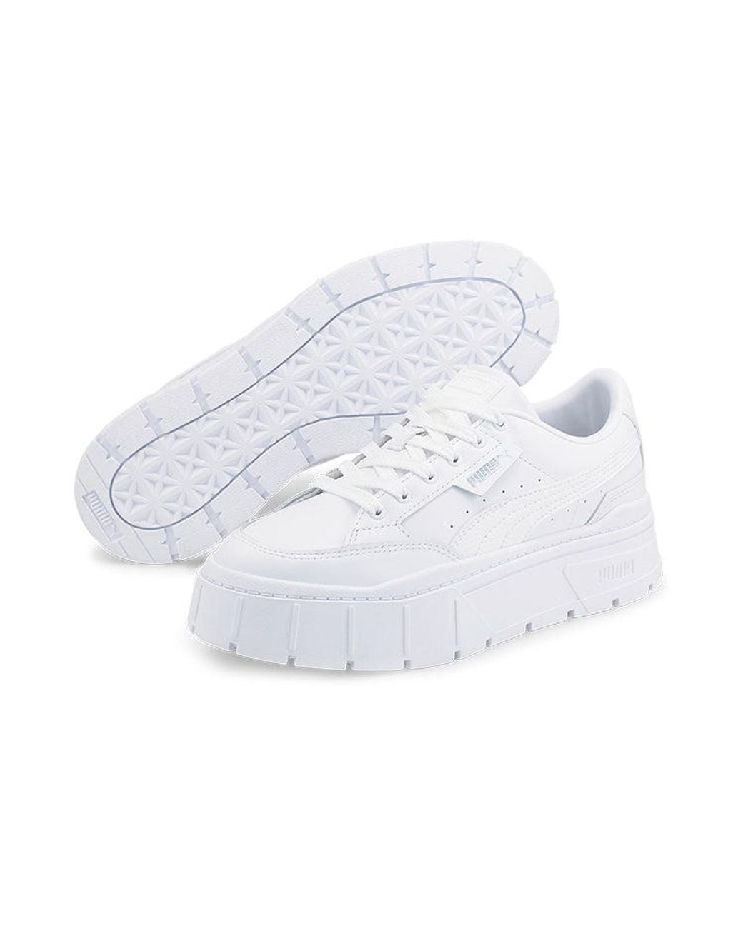 PUMA White (Wmns) Mayze Stack Leather 'Triple'