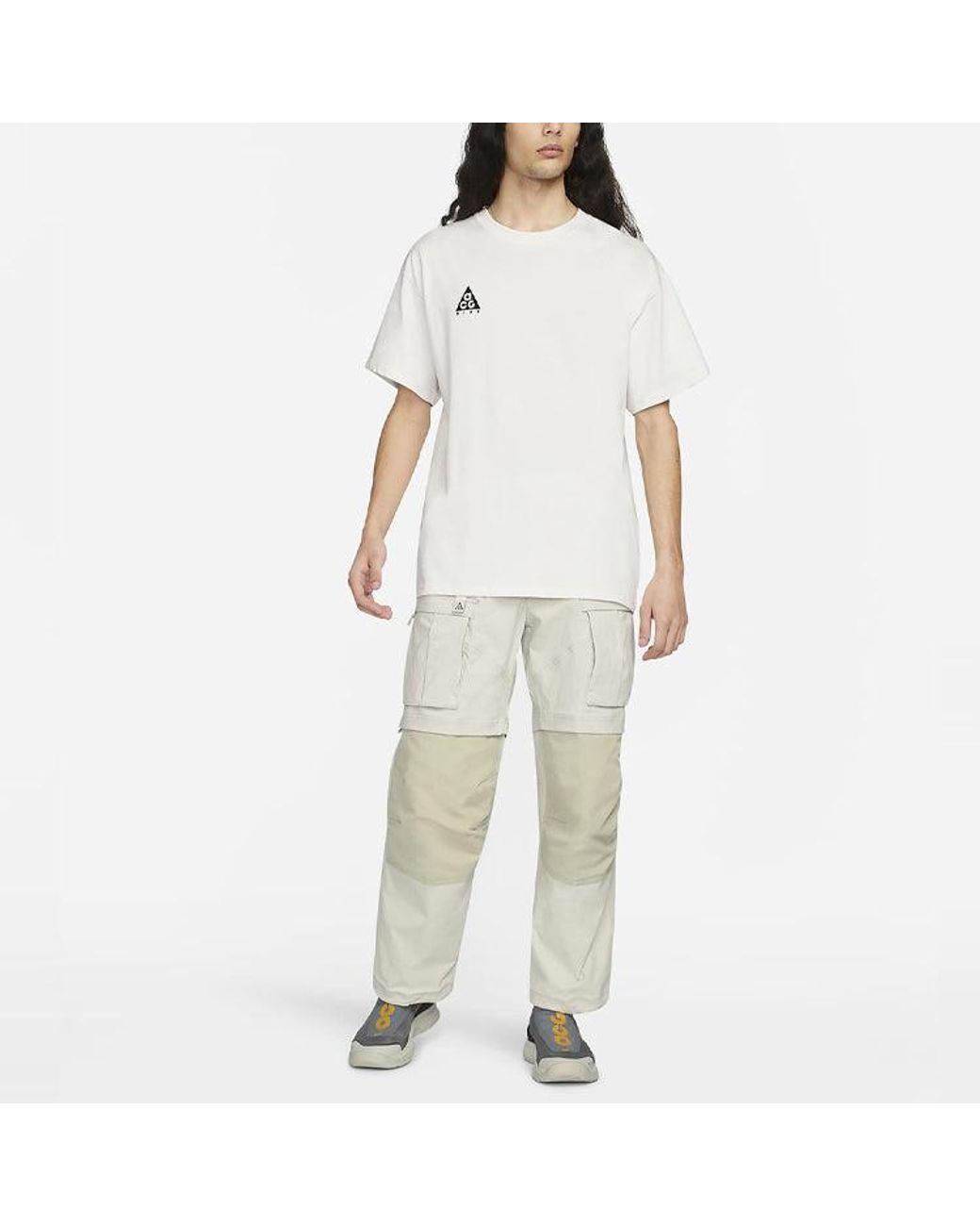 Nike Gray Acg Smith Summit Cargo Pocket Bundle Feet Casual Long Pants for men
