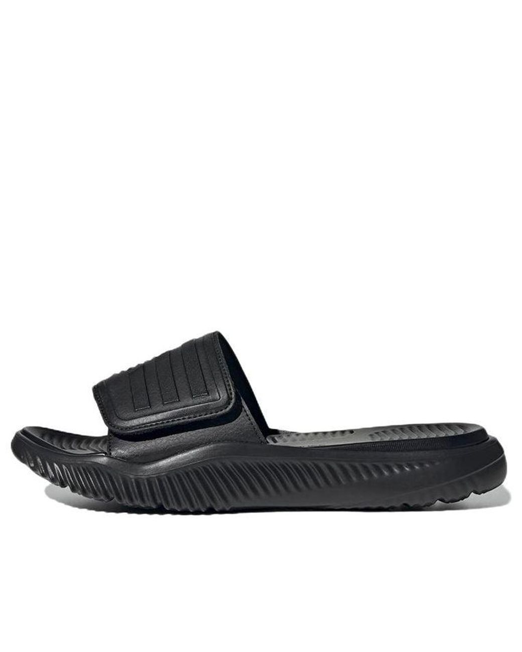 Adidas Black Alphabounce Slide 'Triple' for men