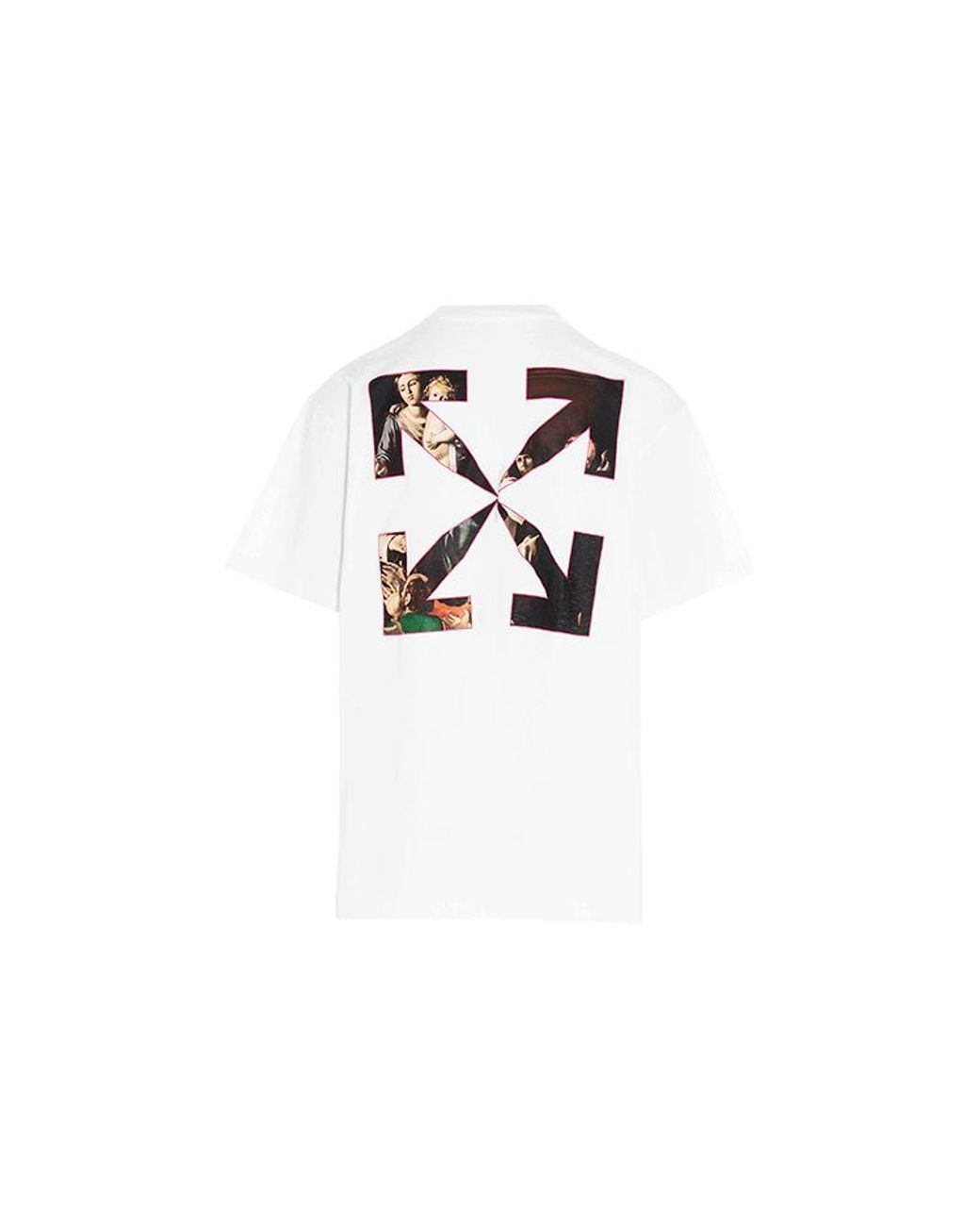 Off-White c/o Virgil Abloh Red Printing Solid Color Short Sleeve for men