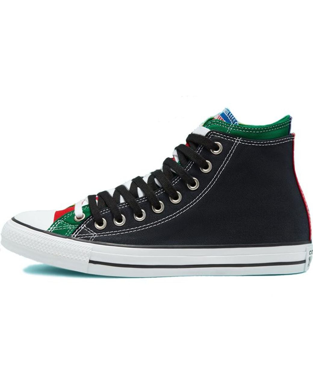 Converse Black Chuck Taylor All Star Double Upper High Multi' for men