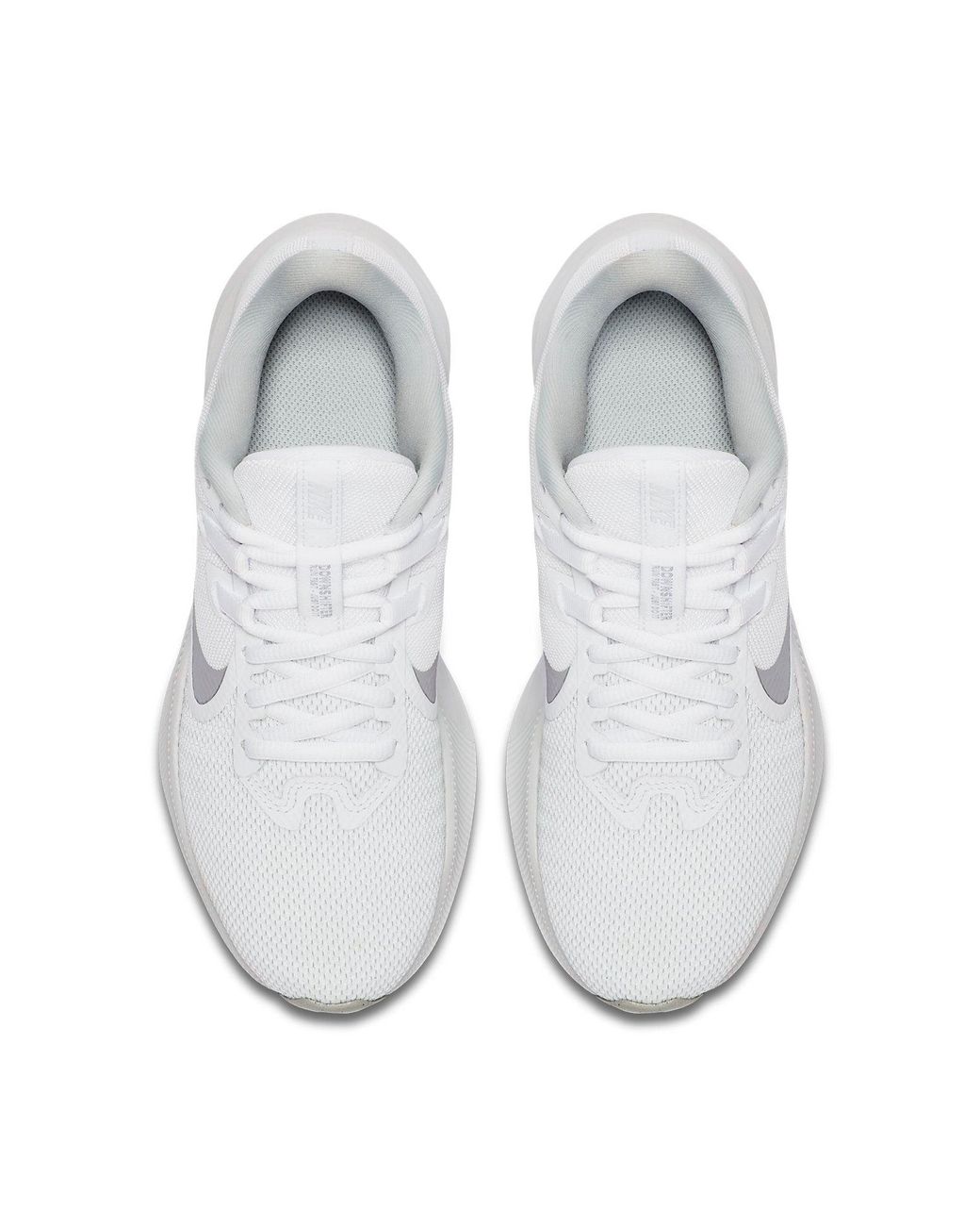Nike White (Wmns) Downshifter 9 Low Tops Knitted