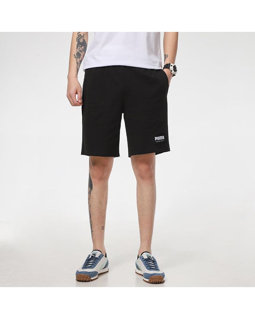 PUMA Black Essentials Jersey Shorts for men