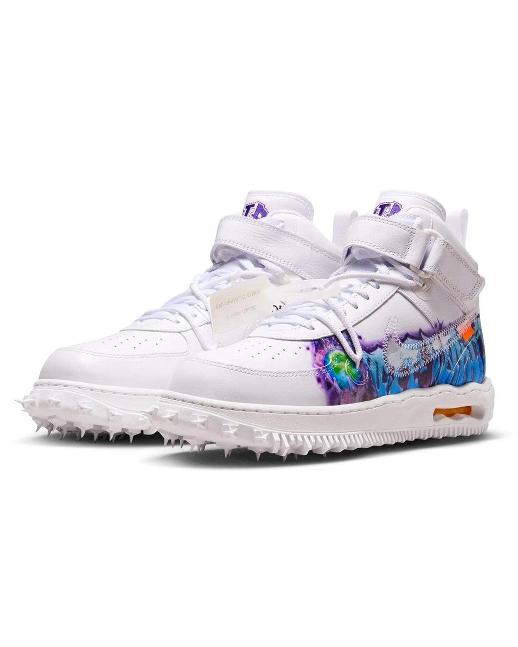 Nike Blue X Off- Air Force 1 Mid 'Graffiti' for men