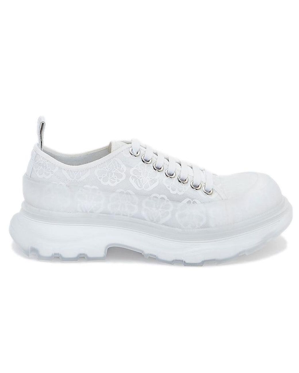 McQueen White (Wmns) Tread Slick Lace Up Transparent'