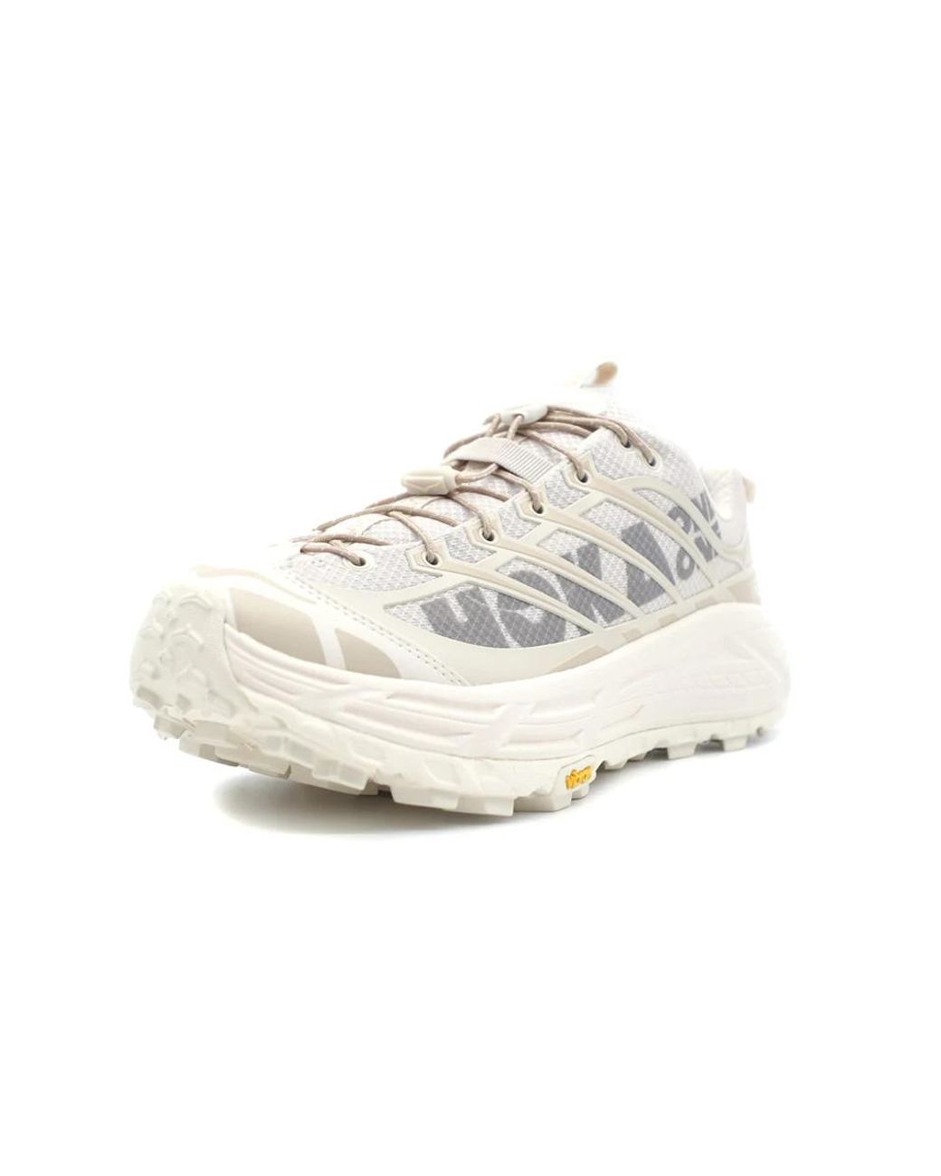 Hoka One One White Mafate Three 2 Sneaker 'Eggnog'