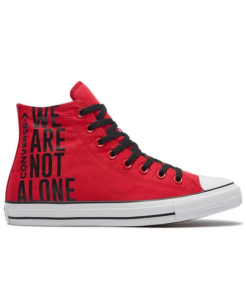 Converse Red Chuck Taylor All Star Hi 'We Are Not Alone' for men