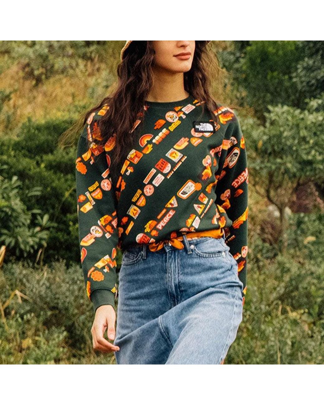 The North Face Green (Wmns) Vanlife Logo Sweater