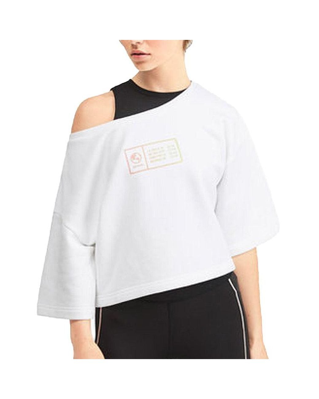 PUMA White (Wmns) Alphabet Printing Pullover
