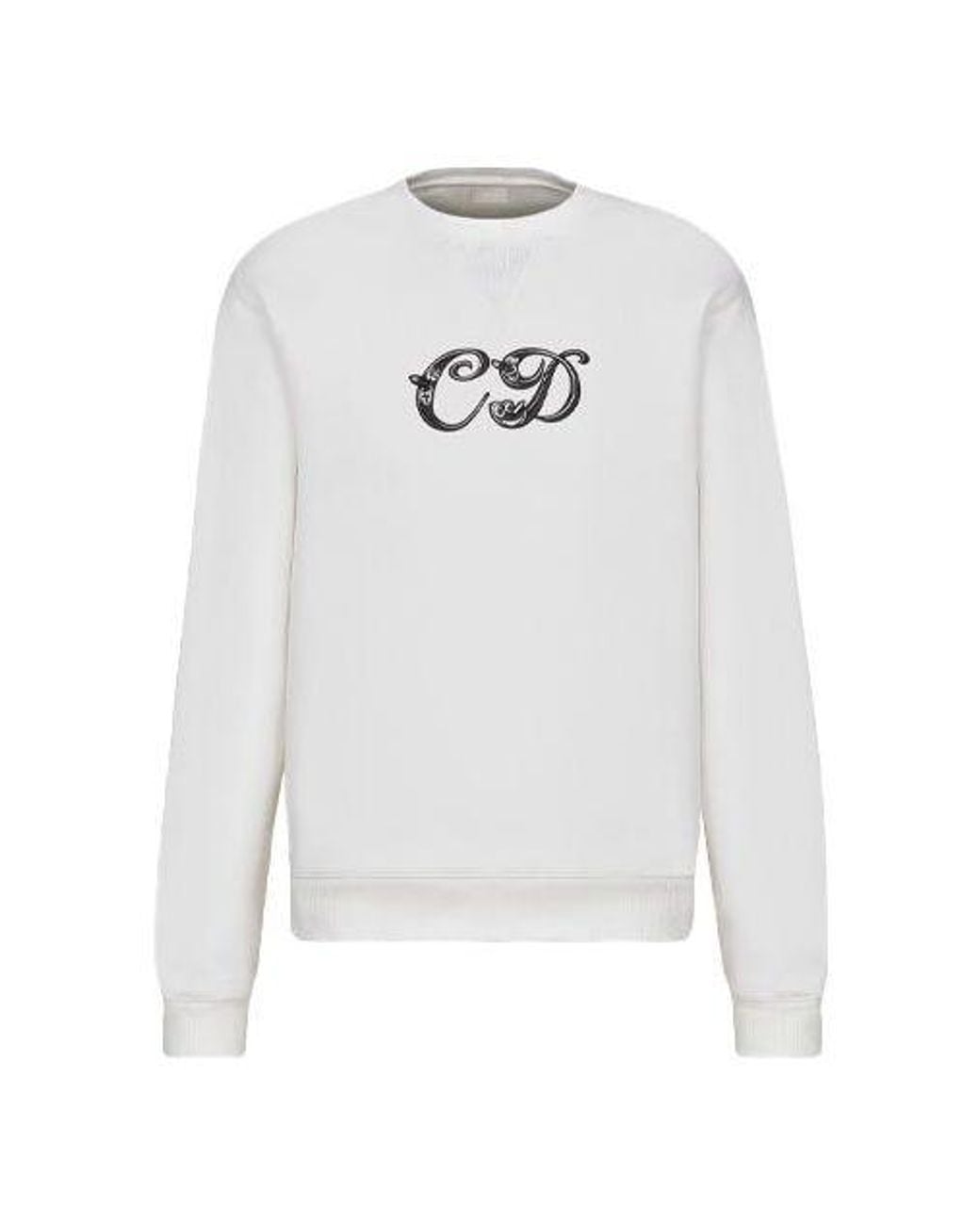 Dior White X Kenny Scharf Cd Embroidery Crew for men