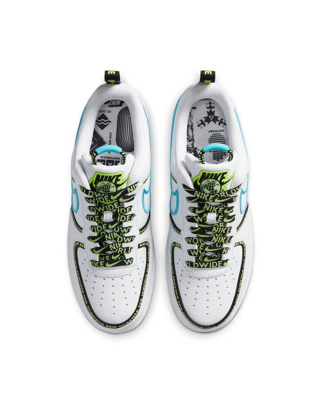 Nike Blue Air Force 1 '07 Premium 'Worldwide Pack for men