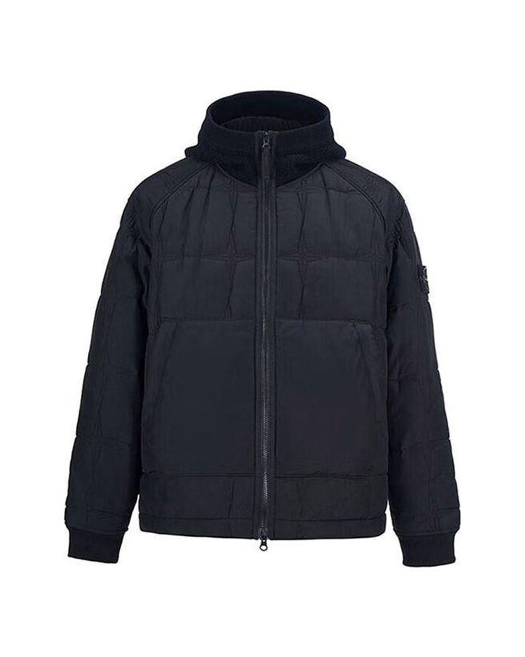 Stone Island Blue Hoody Zip-Up Jacket for men