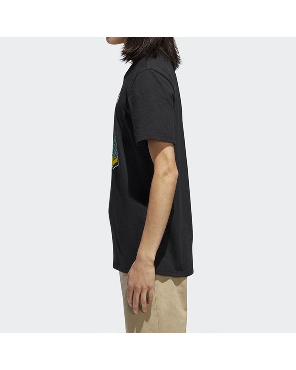 Adidas Black Originals Sports Loose Breathable Short Sleeve for men
