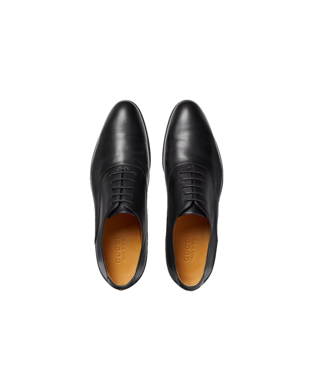 Gucci Black Lace-Up Shoe With Double G Leather' for men