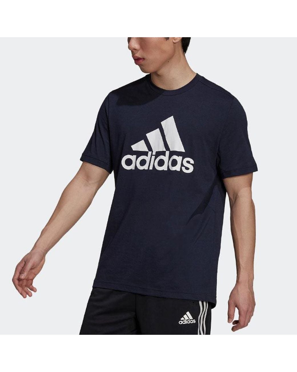 Adidas Blue Aeroready Designed 2 Move Feelready Sport Logo T-Shirt 'Legend Ink' for men