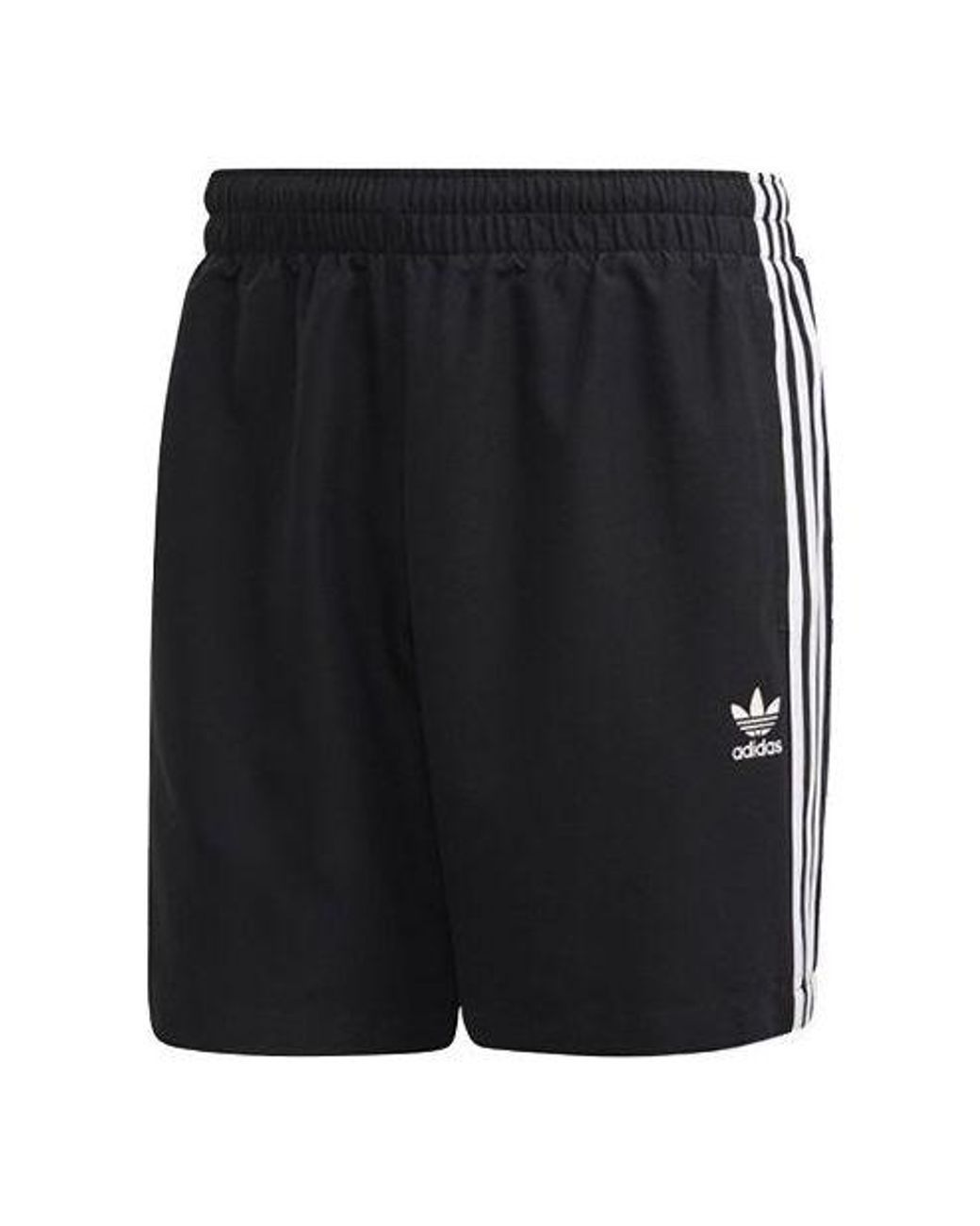 Adidas Black Originals Stripe Woven Sports Shorts for men