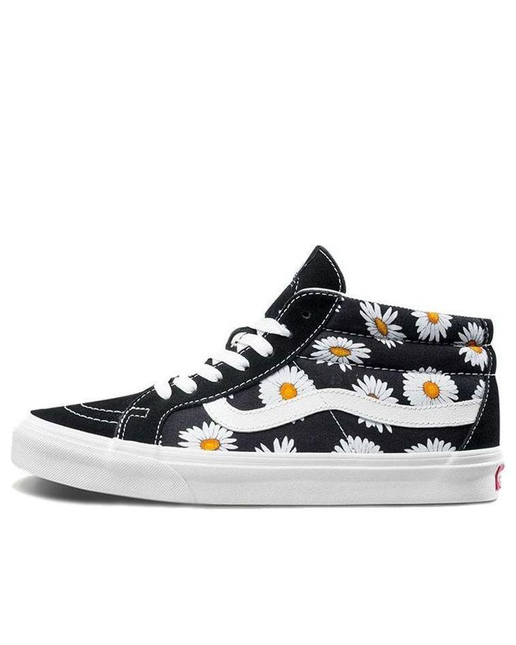 Vans Black Sk8-Mid Flower Pattern for men