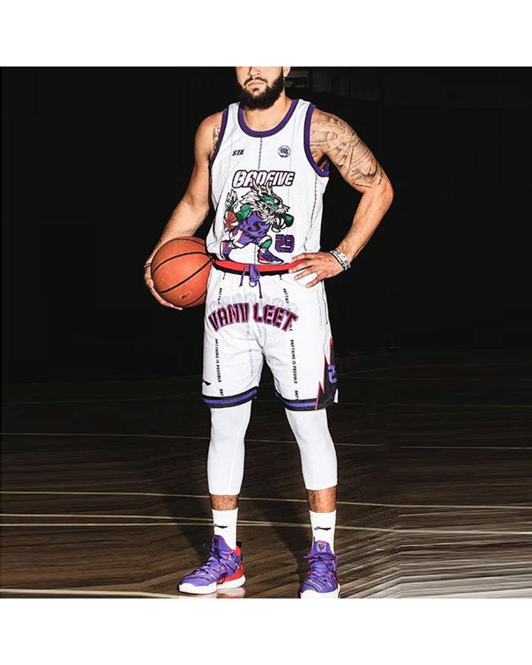 Li-ning Blue Badfive Fred Vanvleet Basketball Jersey for men