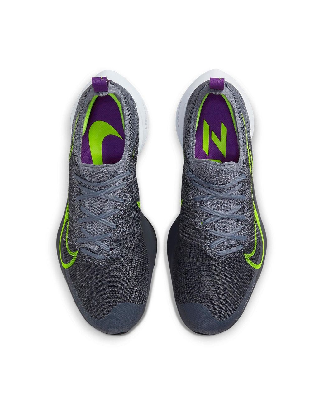 Nike Gray Air Zoom Tempo Next% Flyknit 'Particle Volt' for men