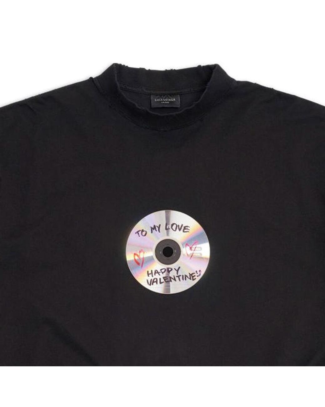Balenciaga To My Love T-Shirt in Black for Men | Lyst UK