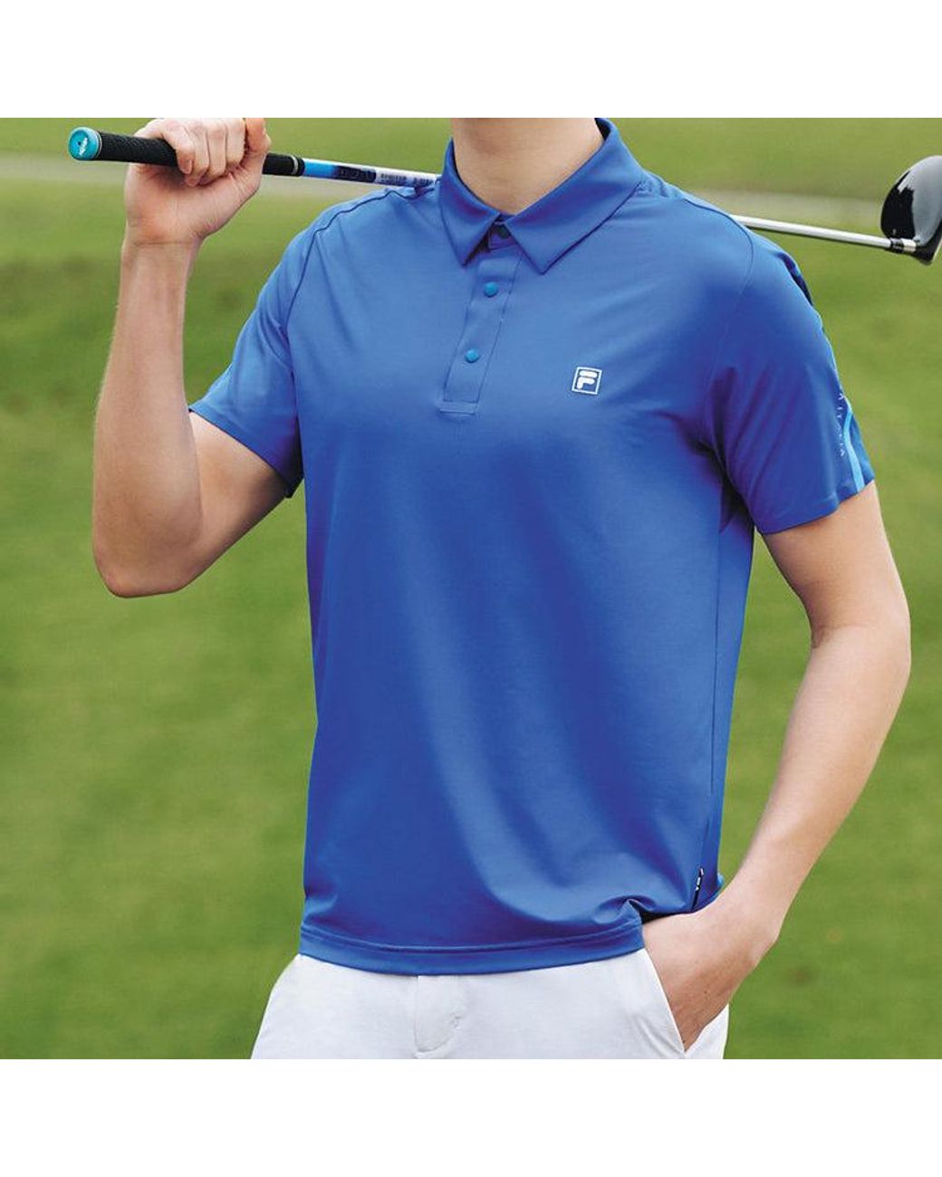 Fila Blue Athletics Casual Sports Short Sleeve Polo Shirt for men