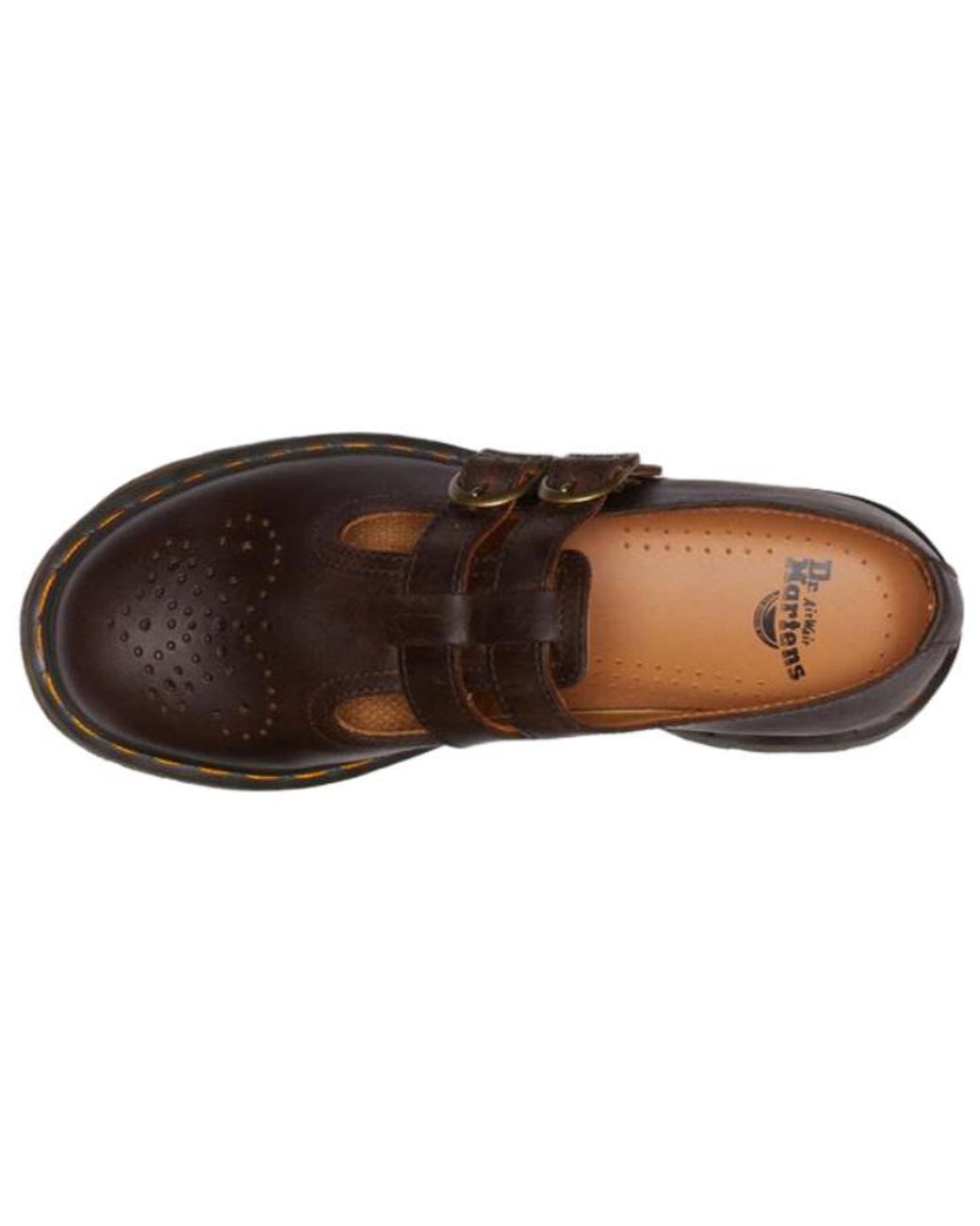 Dr. Martens Brown (Wmns) 8065 Crazy Horse Leather Mary Jane Shoes 'Dark'