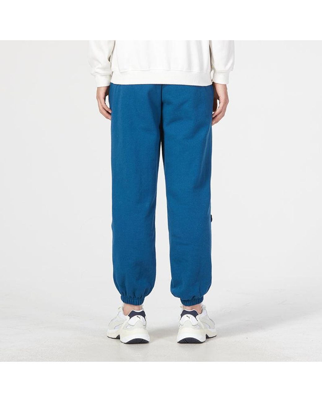 PUMA Blue Team Badge Sweatpants Tr Logo Pants for men