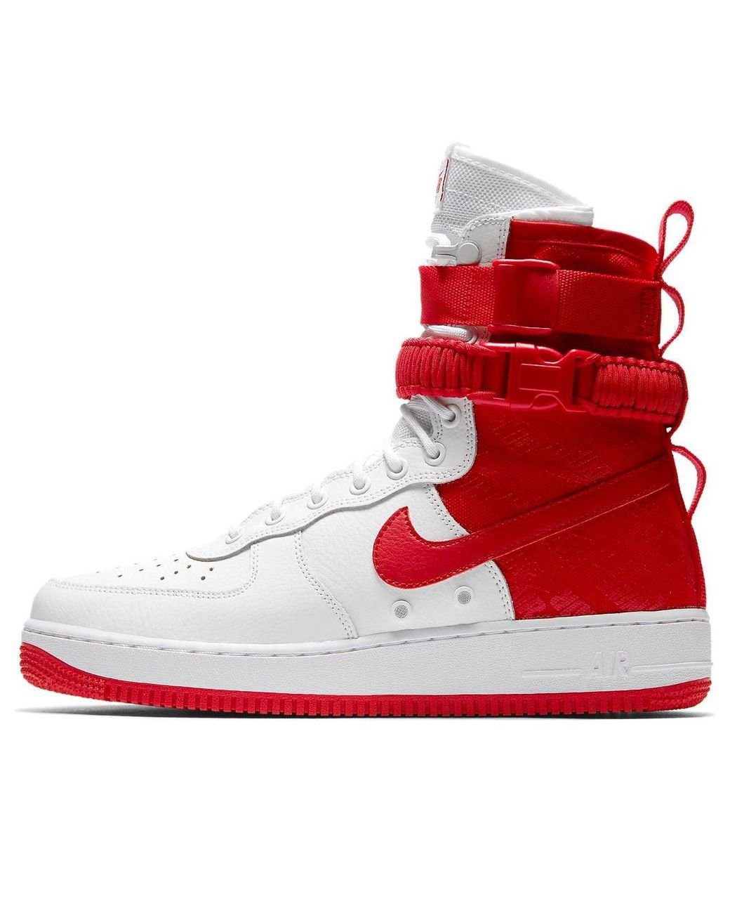 nike red air force 1 high