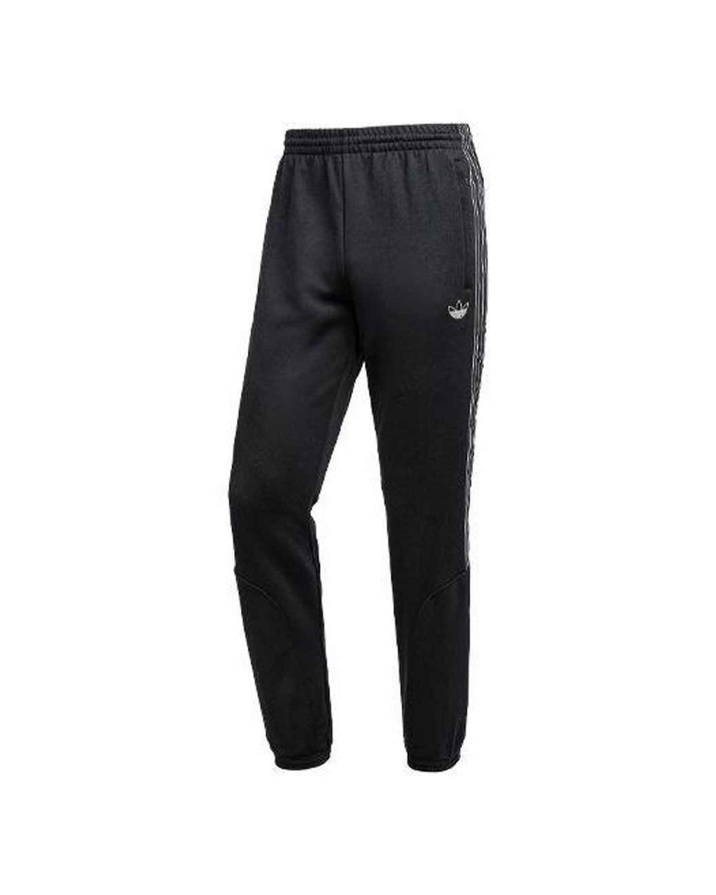Adidas Black Originals Sprt Poly Tp Stripe Sports Long Pant for men