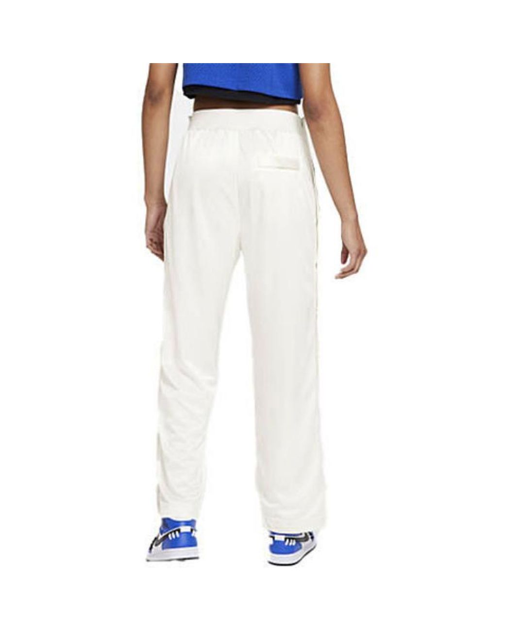 Nike White (Wmns) X Aleali May Tearaway Crossover Splicing Waist Drawstring Casual Long Pants/Trousers Autumn