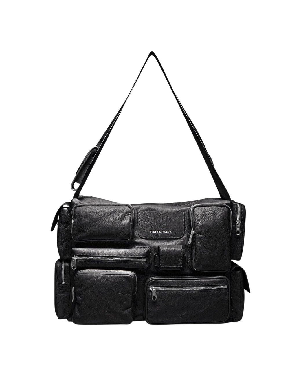 Balenciaga Black Superbusy Large Shoulder Bag for men