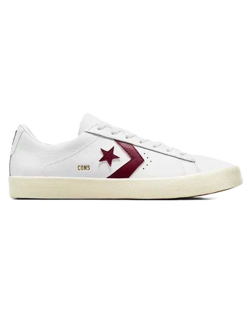 Converse White Pro Leather Vulc Pro Deep Bordeaux' for men