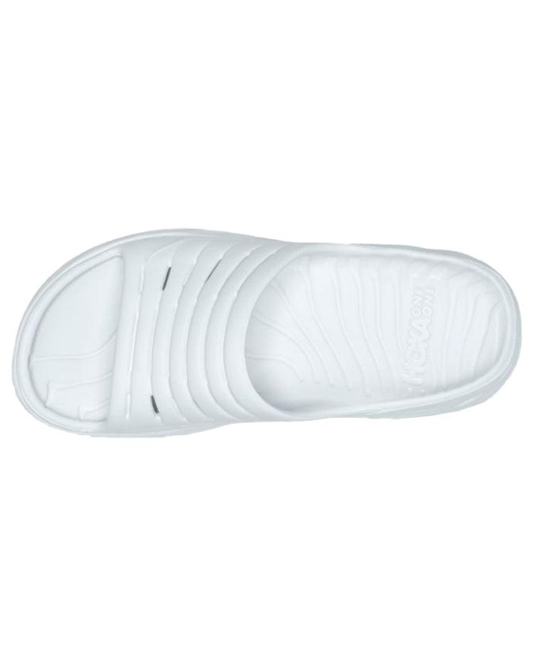 Hoka One One White Ora Recovery Slide for men