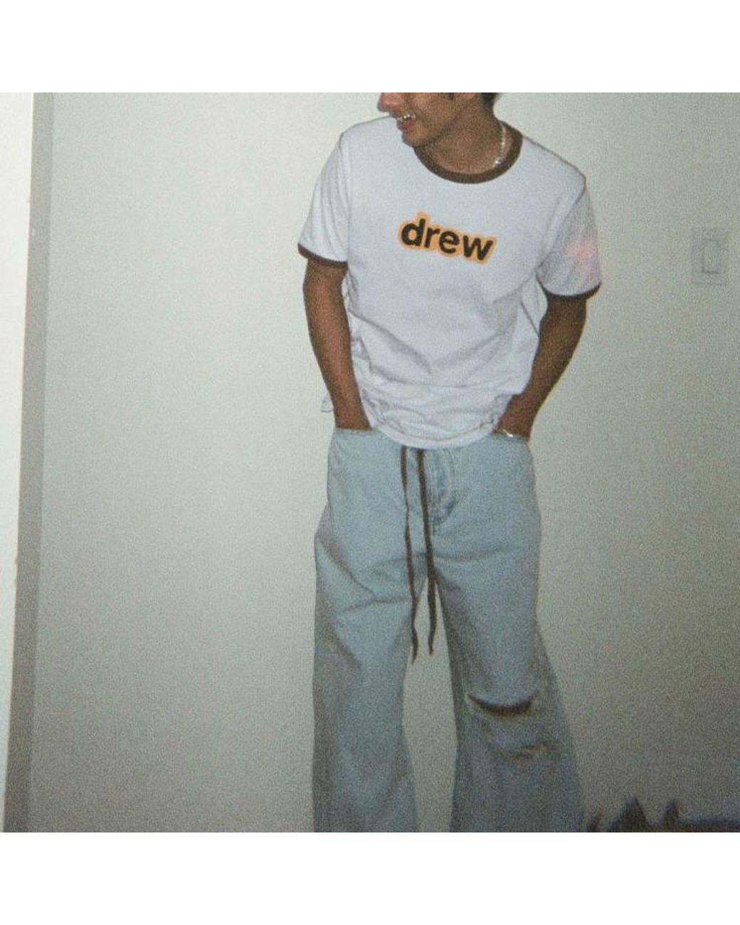 Drew House White Secret Ringer T-Shirt for men