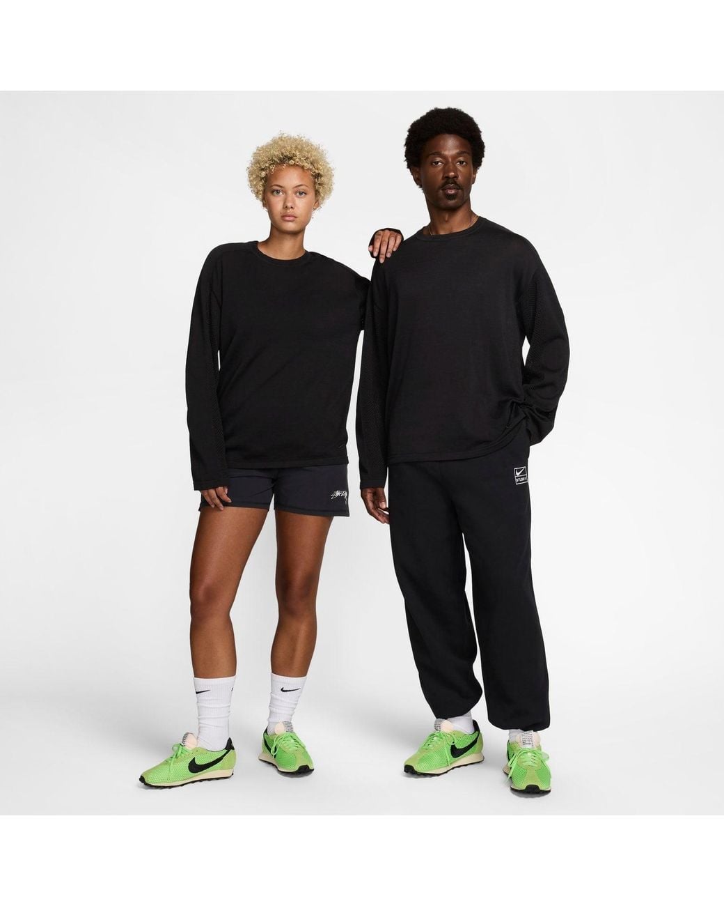 Nike X Stussy Long-Sleeve Knit Jersey in Black for Men | Lyst UK
